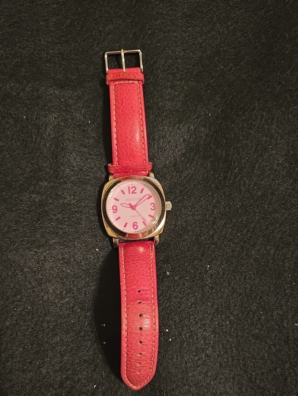 Joan Rivers Classic Watch with Pink Strap and Pink Accents